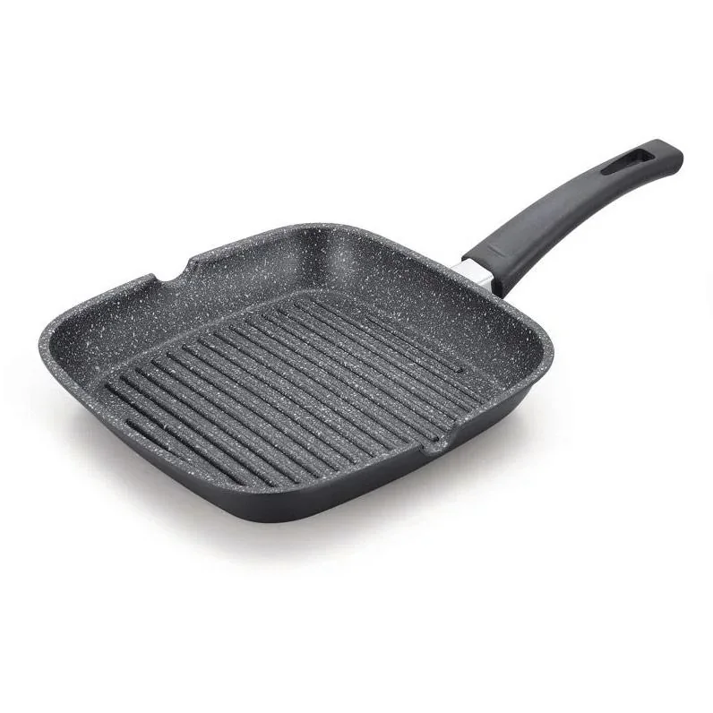 Herenthal 24cm Grillpfanne - Marmorbeschichtung - Schwarz