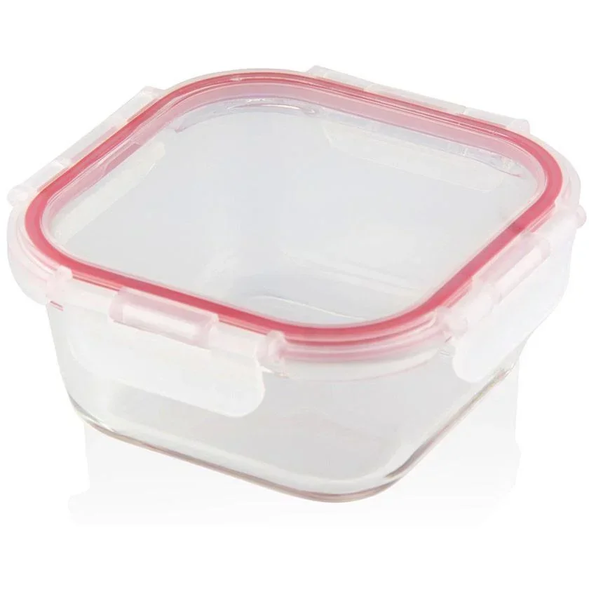 Mehrzer - Frischebox - 500ml - quadratisch - Bake-and-Lock - Rot