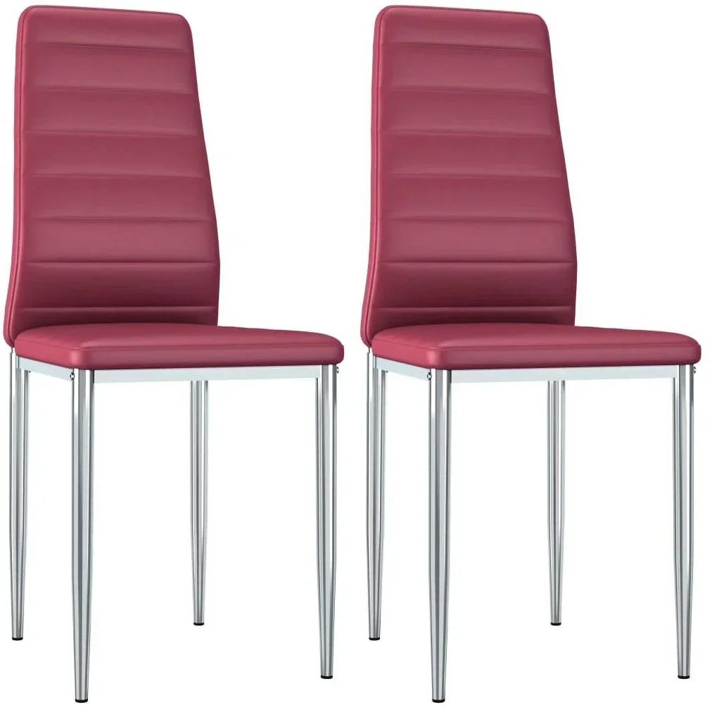 Esszimmerstühle 2-Sitzer Kunstleder rot