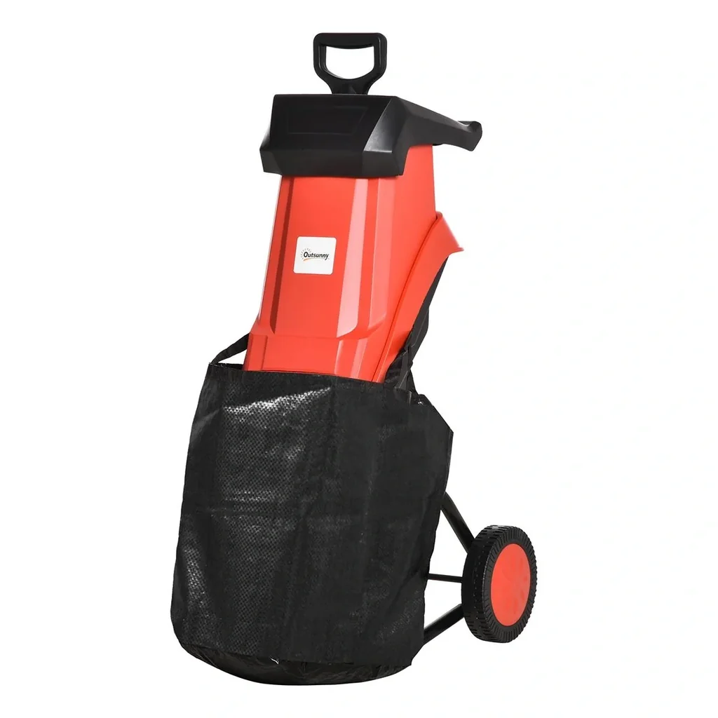 Elektro Gartenhäcksler Walzenhäcksler inkl. Gartenabfallsack starke 2500 Watt Aststärke bis 40 mm 230-240V leise robust