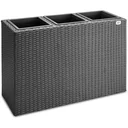 Stehender Blumentopf schwarz 83x30,5x60cm