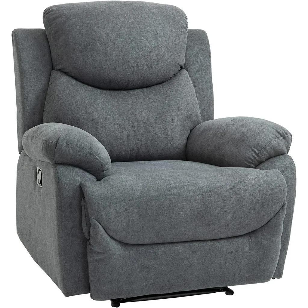 Relaxsessel Einzelsofa Liege 150° neigbar Fernsehsessel Leinen Grau 97 x 96 x 105,5 cm