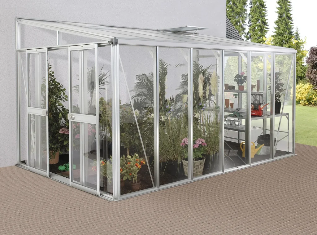 Pavillon-Nachrüstsatz für Gewächshaus Helena 10200, Farbe alu