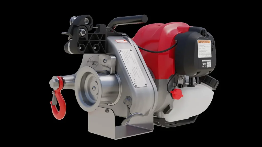 Spillwinde mit automatischem Rückhalte-Mechanismus