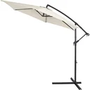 Sonnenschirm Zusammenlegbarer Aluminiumschirm Beige mit Pendel Ø 330 cm