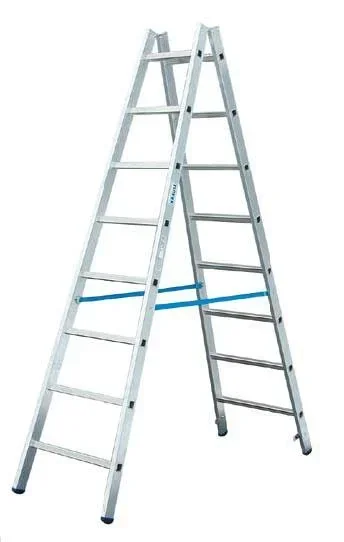 Alu Sprossen Doppelleiter 2 x 7 Sprossen Leiter