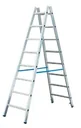 Alu Sprossen Doppelleiter 2 x 7 Sprossen Leiter