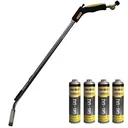 Hozelock Gas-Unkrautbrenner mit 4x Gasflasche 600 ml.