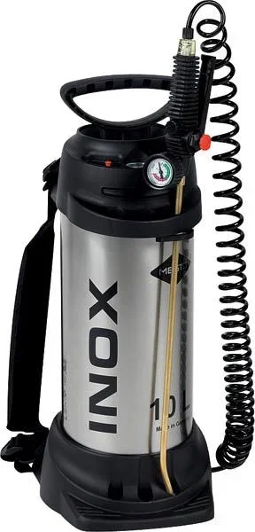 Inox Hochdrucksprühgerät 10 Liter, mit Druckregler