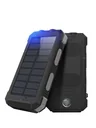Solar Powerbank mit Taschenlampe und LED Kapazitäts Indikator