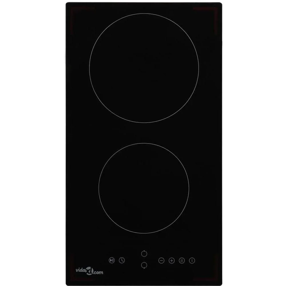 Glaskeramikkochfeld mit 2 Kochzonen, Touch Control 3000 W
