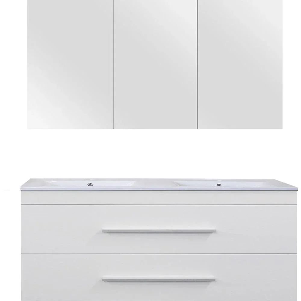 Badezimmermöbel Style 120cm - Mat Weiss