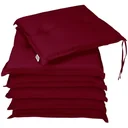 Sitzkissen - 6er Set - Boston Rot - 43x39x5cm