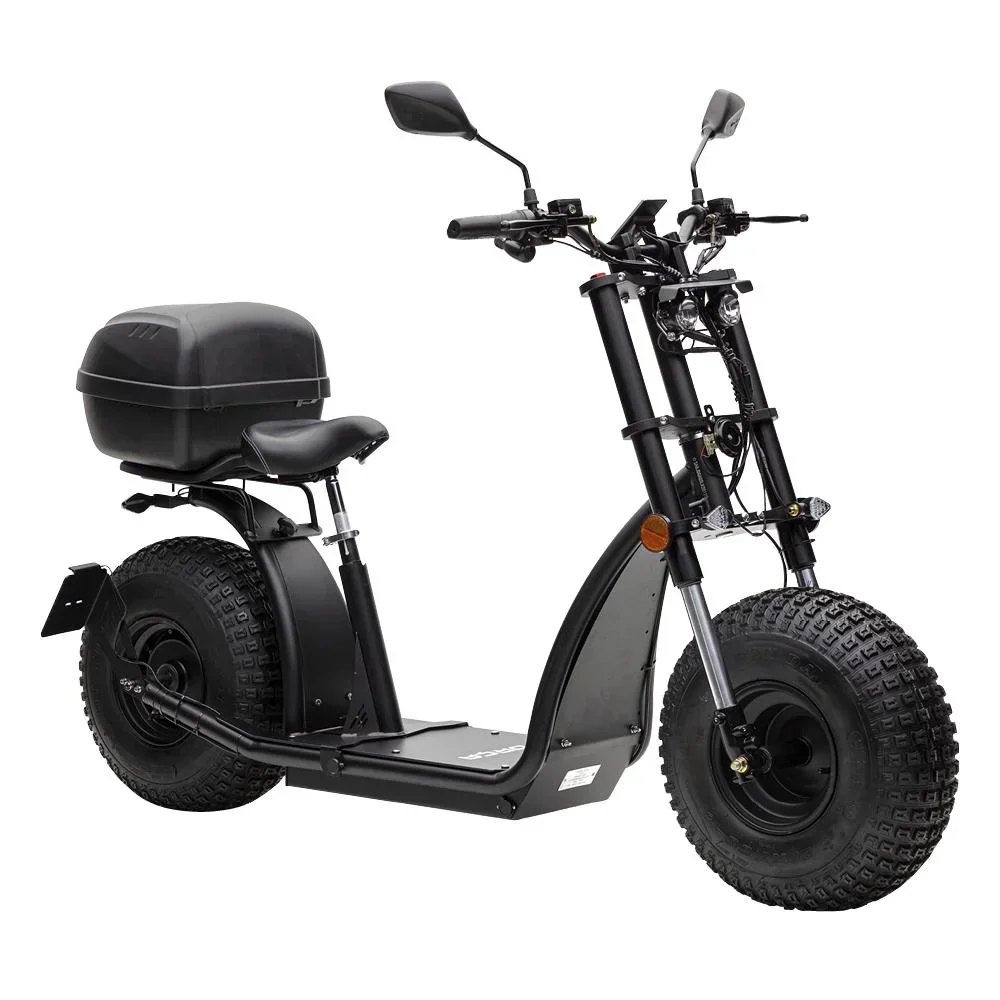 Forca E-Roller "Knumo" Duo, 45 km/h, 3000 W Safety Plus inklusive Blinkanlage, Lenkertasche, Gepäck-Case und Lithium-Akku schwarz
