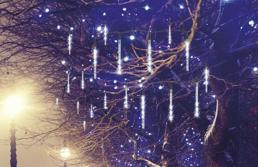 LED Leuchtkette Meteorit 8er Set, weiß