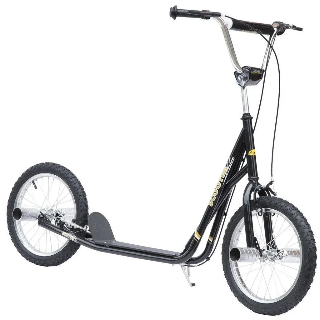 Kinder City Tretroller 16 Zoll schwarz