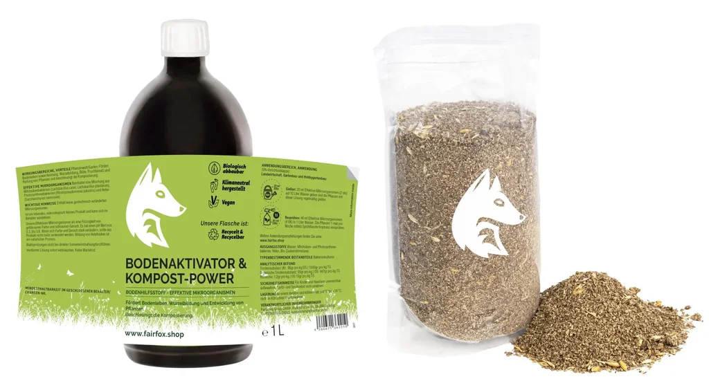 Fermentations-Set, Bodenaktivator & Kompost-Power, 1 Liter und Trocken-Ferment, 1 kg