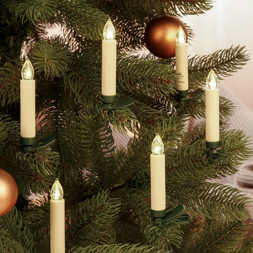 LED Weihnachtskerzen kabellos mit FB 10er, innen