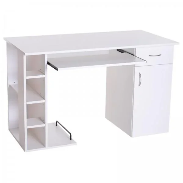 Computertisch Schreibtisch Bürotisch mit Schrank PC Tisch Holzfurnier