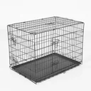 Hunde Transportkäfig Transportbox Drahtkäfig Hundebox Käfig Schwarz L