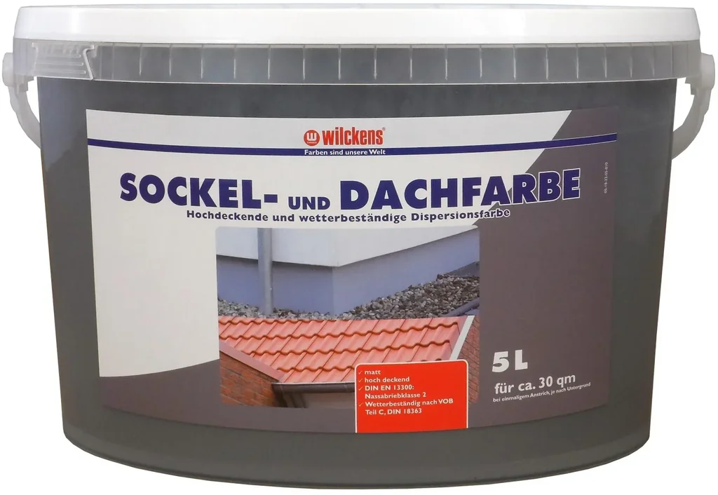 Sockel- und Dachfarbe schiefer, 5 Liter