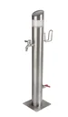 Edelstahl-Wassersäule + Solar Edelstahl-Leuchte