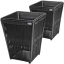 Blumenkasten Acapulco 2er-Set schwarz 36x36x40cm