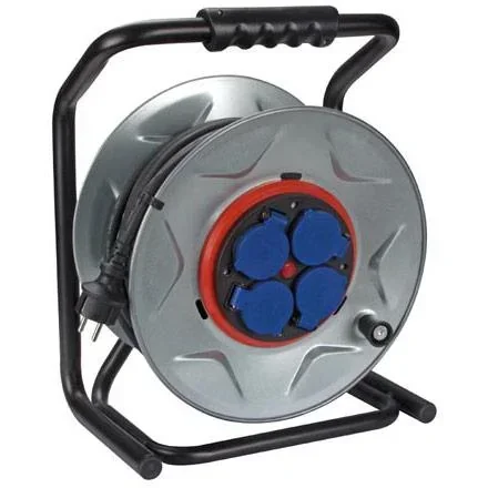 PROFI-KABELTROMMEL MIT 'ANTI-TWIST'-SYSTEM - NEOPREN - 25 m - 3G2.5 - 4 STECKDOSEN - SCHUTZKONTAKT (DEUTSCHES SYSTEM)