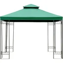 Ersatzdach 3x3m Dach für Metallpavillon grün