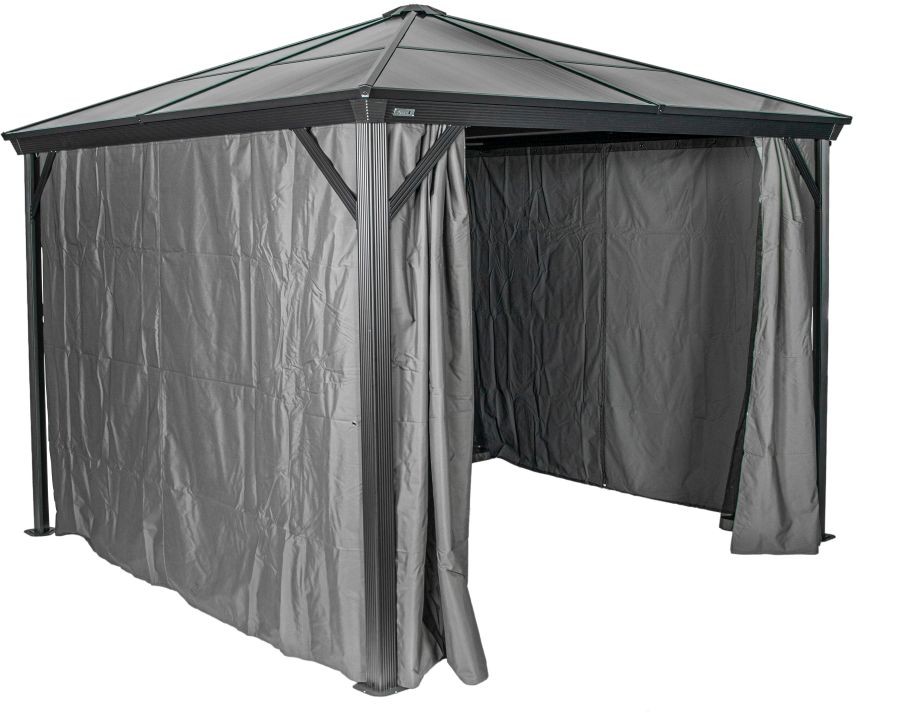Sojag Vorhang-Set für Verona 1014 Dunkelgrau – Seitenvorhänge aus Polyester