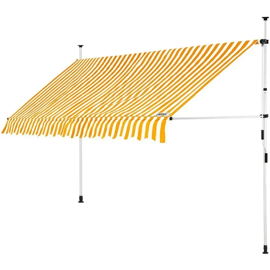 Klemmender Baldachin Gelb/Weiß 400cm