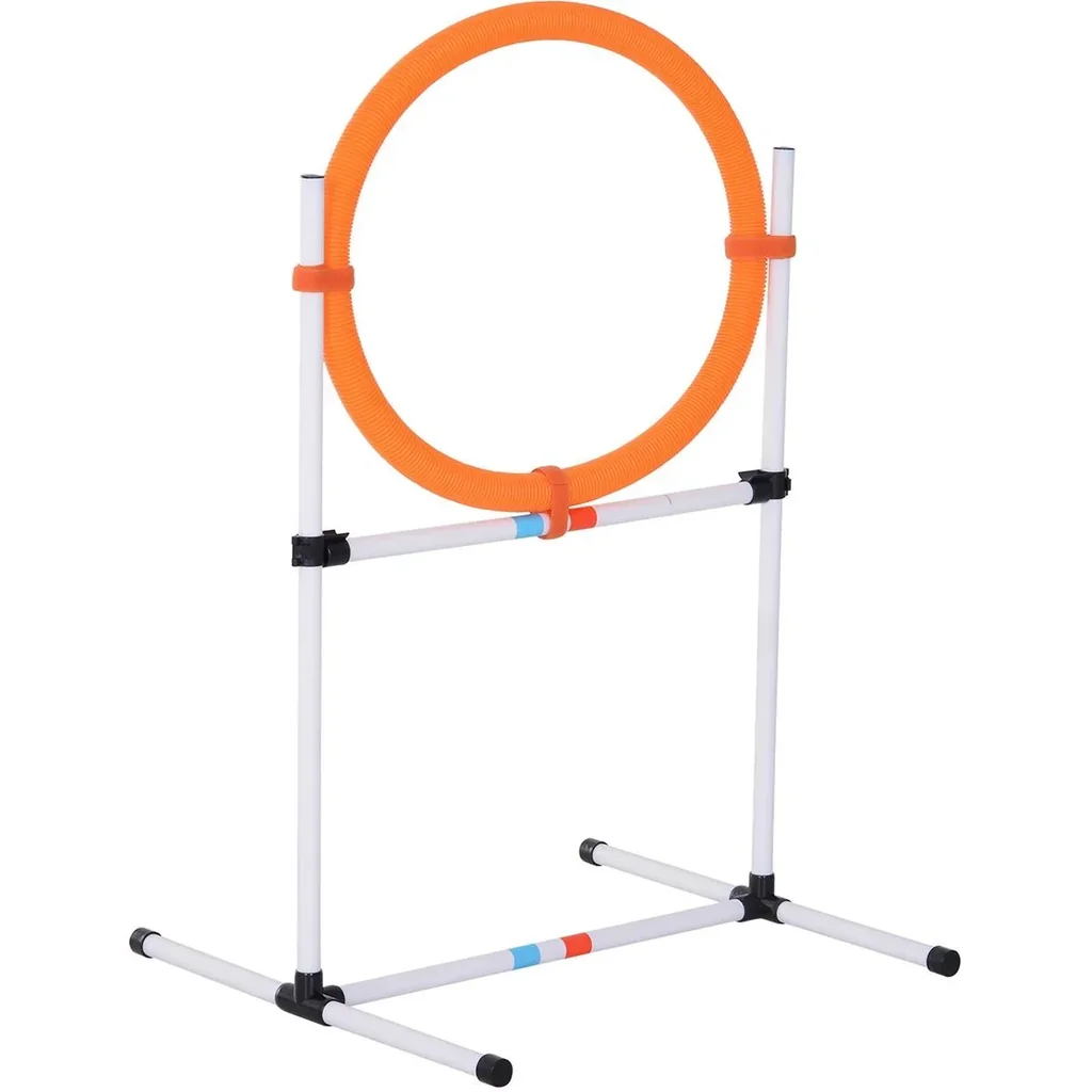 Hundetrainingsset mit Springring orange/weiß