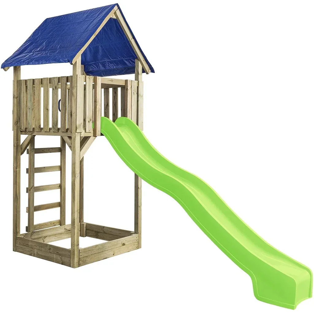 Spielturm Lisa mit Rutsche apfelgrün