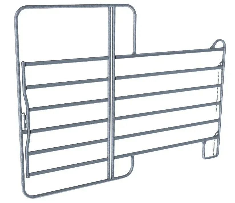 Weidepanel - Zaunelement mit Tor, 3,6 m Länge, Gesamthöhe 2,2 m