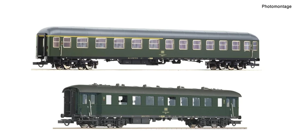 Wagenset 2 mit zwei Wagen für den  Personenzug Freilassing  der Deutschen Bundesbahn