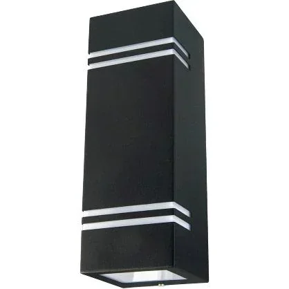 VT-7662 Wandleuchte für Außen Auf/Ab - GU10 - Edelstahl - Schwarz - IP44
