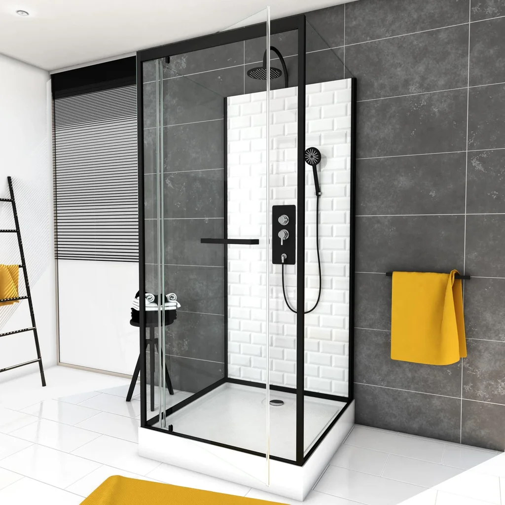 Komplettdusche "White Stone" 90 x 90 x 230 cm