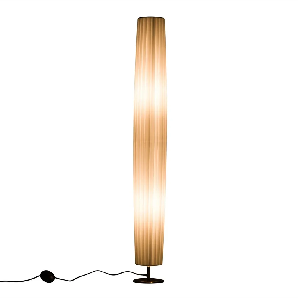 Stehleuchte E27 Edelstahl 120cm Weiß
