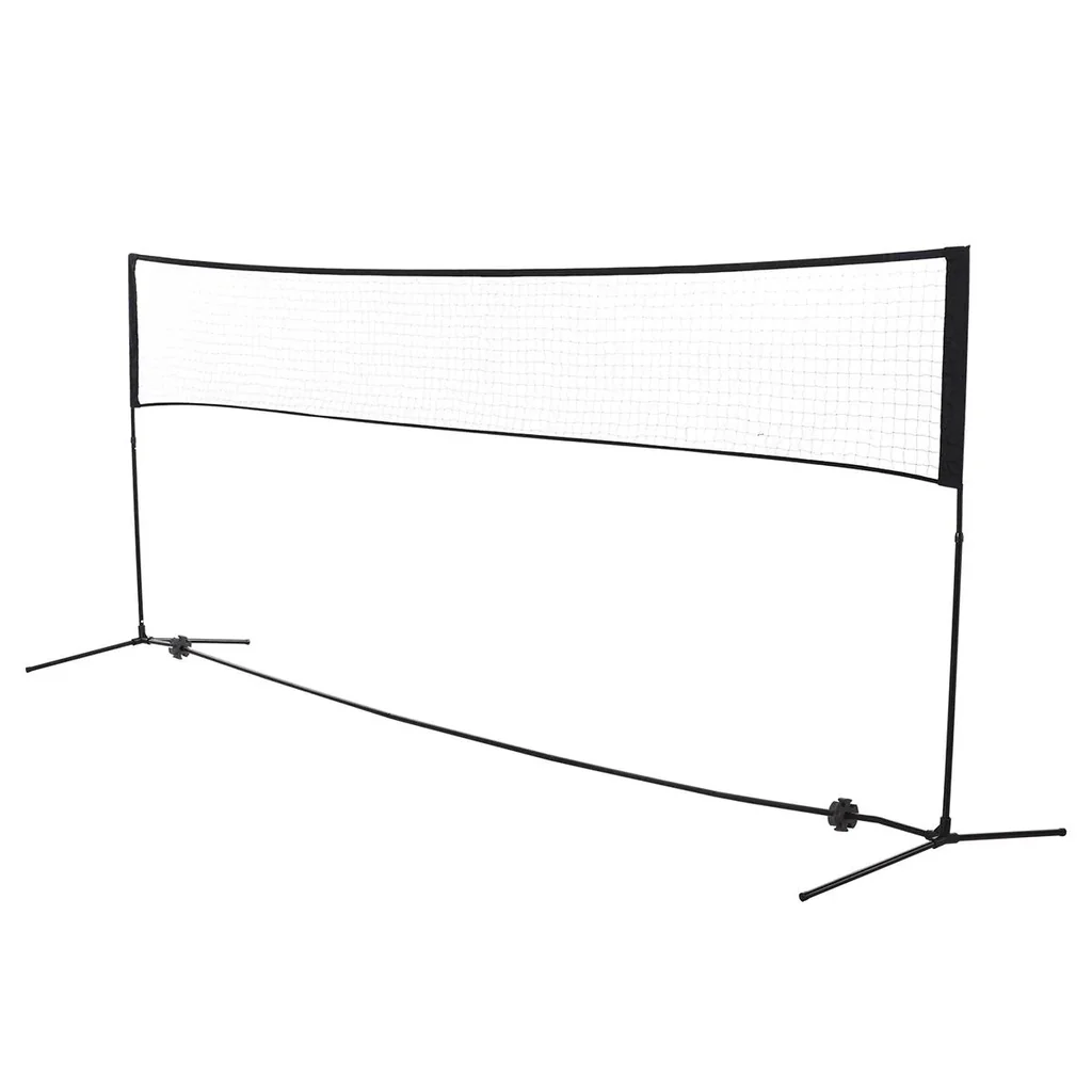 Badmintonnetz höhenverstellbar schwarz