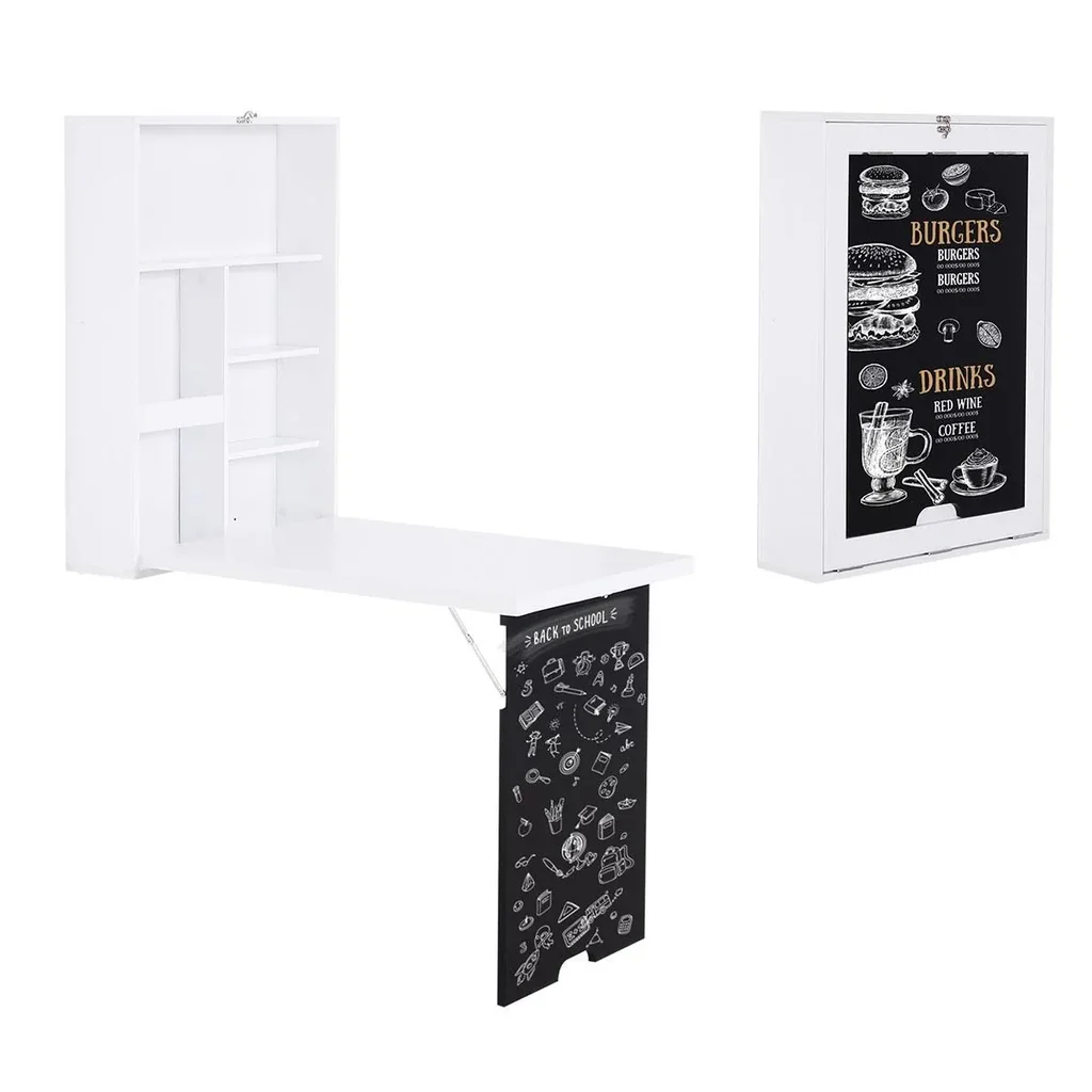 Klappschreibtisch mit Tafel weiß/schwarz