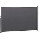Seitenmarkise, Sicht- und Sonnenschutz, Seitenrollo, Polyester, Grau, 3 x 2 m