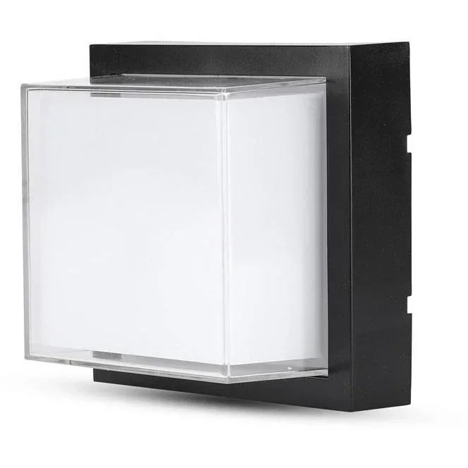 VT-831 LED-Wandleuchte - 7W - 3000K - 400 Lumen - Schwarz - Quadrat