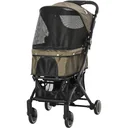 Haustierbuggy mit Klappfunktion braun, schwarz