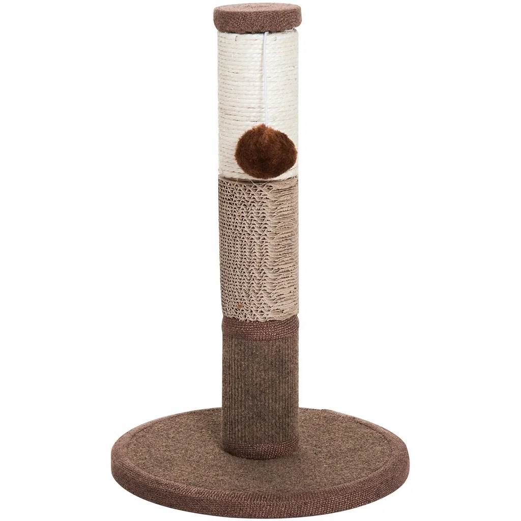 Kratzstamm Katzenbaum Kletterbaum mit einem Ball Braun