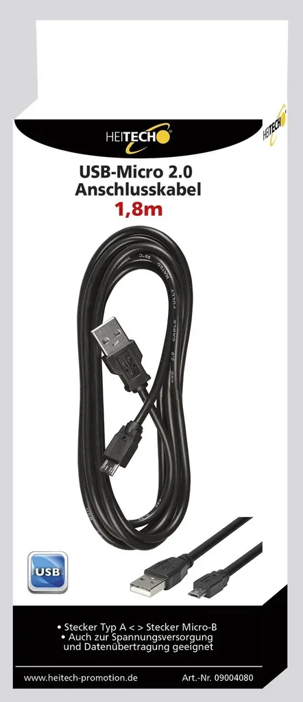 USB-Micro Anschlusskabel, 1,80m