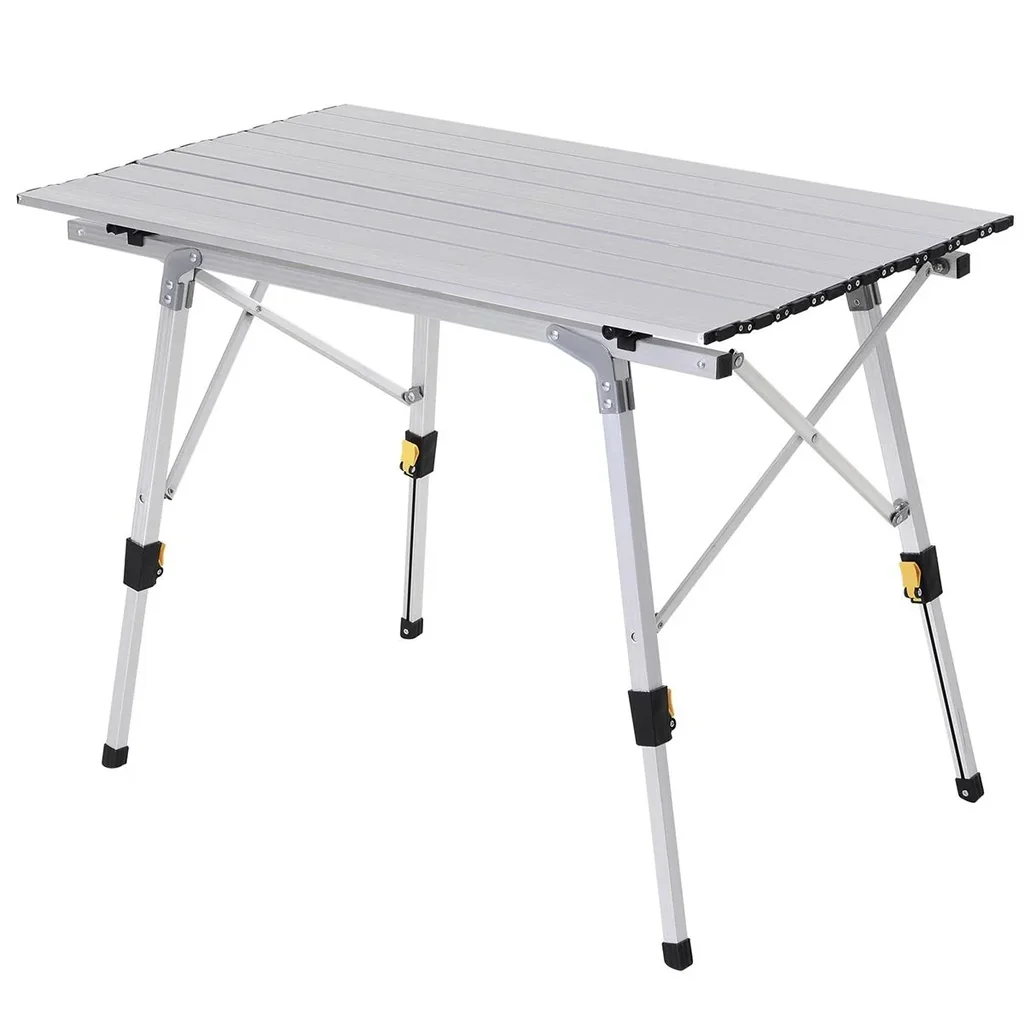 Campingtisch höhenverstellbar silber