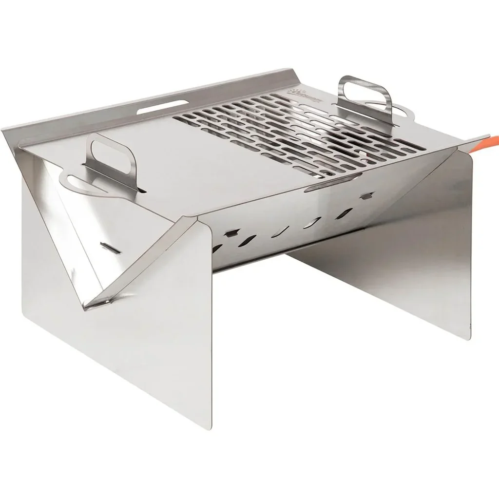 Tischgrill mit Piezo-Zündung - Edelstahl - 52 x 40 x 31 cm