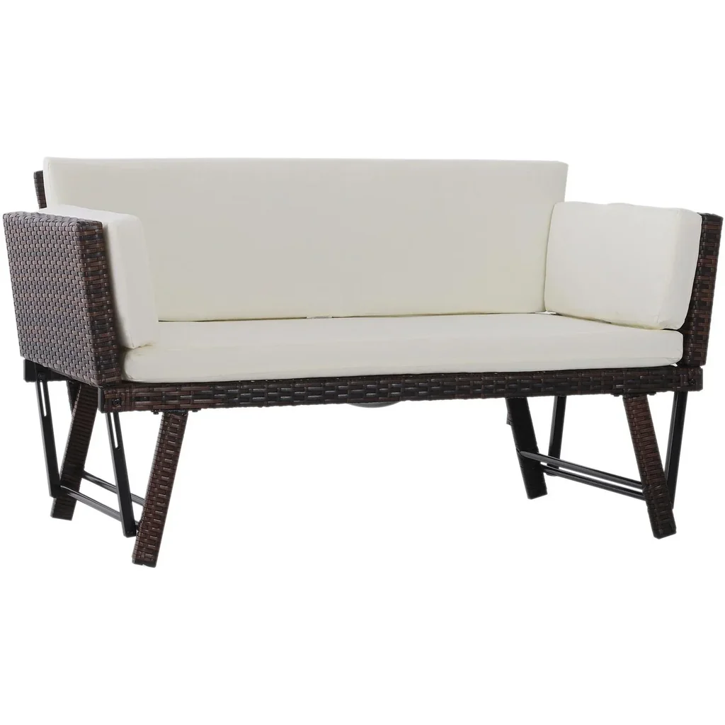 Gartensofa mit klappbaren Armlehnen