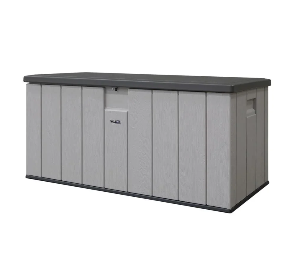 Lifetime Kissenbox 570 L Lichtgrau 150.7×71.9×69.1 cm – wetterfeste Auflagenbox aus HDPE