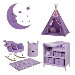 Kinderzimmer lila Bild